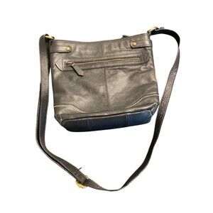 Born Izabel Leather Cross Body Bag Purse‎ Black